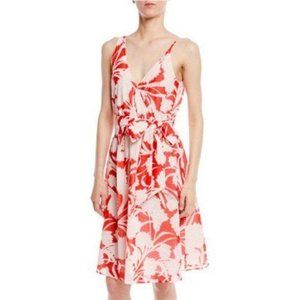 Club Monaco Nahala Red Sleeveless Floral Dress